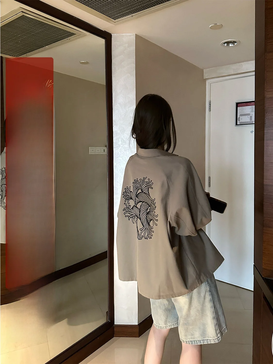 

Уникальное женское свободное пальто с длинными рукавами из хлопка, с узором в виде узлов, осеннее, модное, повседневное, с воротником, на пуговицах