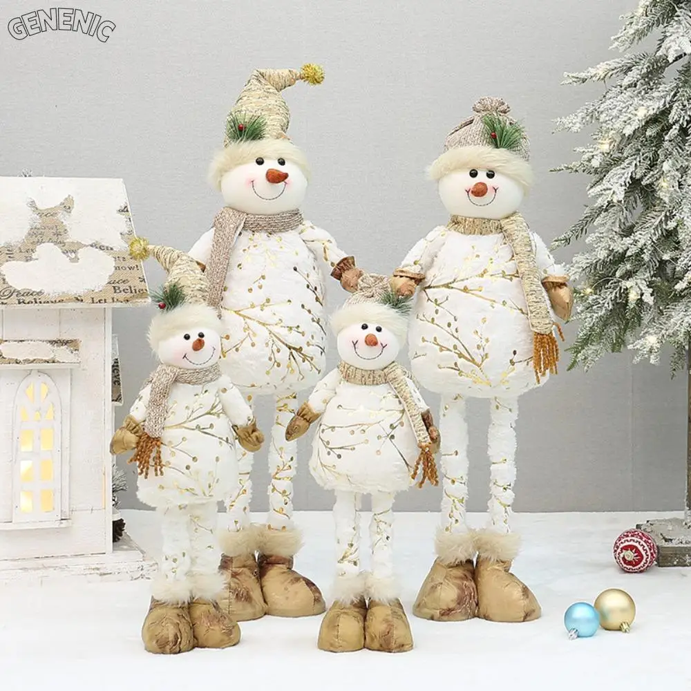 

Santa Claus Snowman Elk Telescopic Doll Ornament Merry Christmas Decor for Home Kids Gifts Happy New Year Atmosphere Arrangement