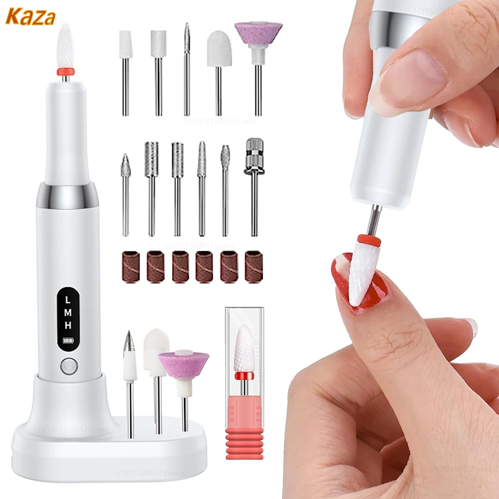 Electric Nail Drill Cordless Nail Polisher for Manicure Professional Drill Bits for Gel Remover Portable Electric nail sander