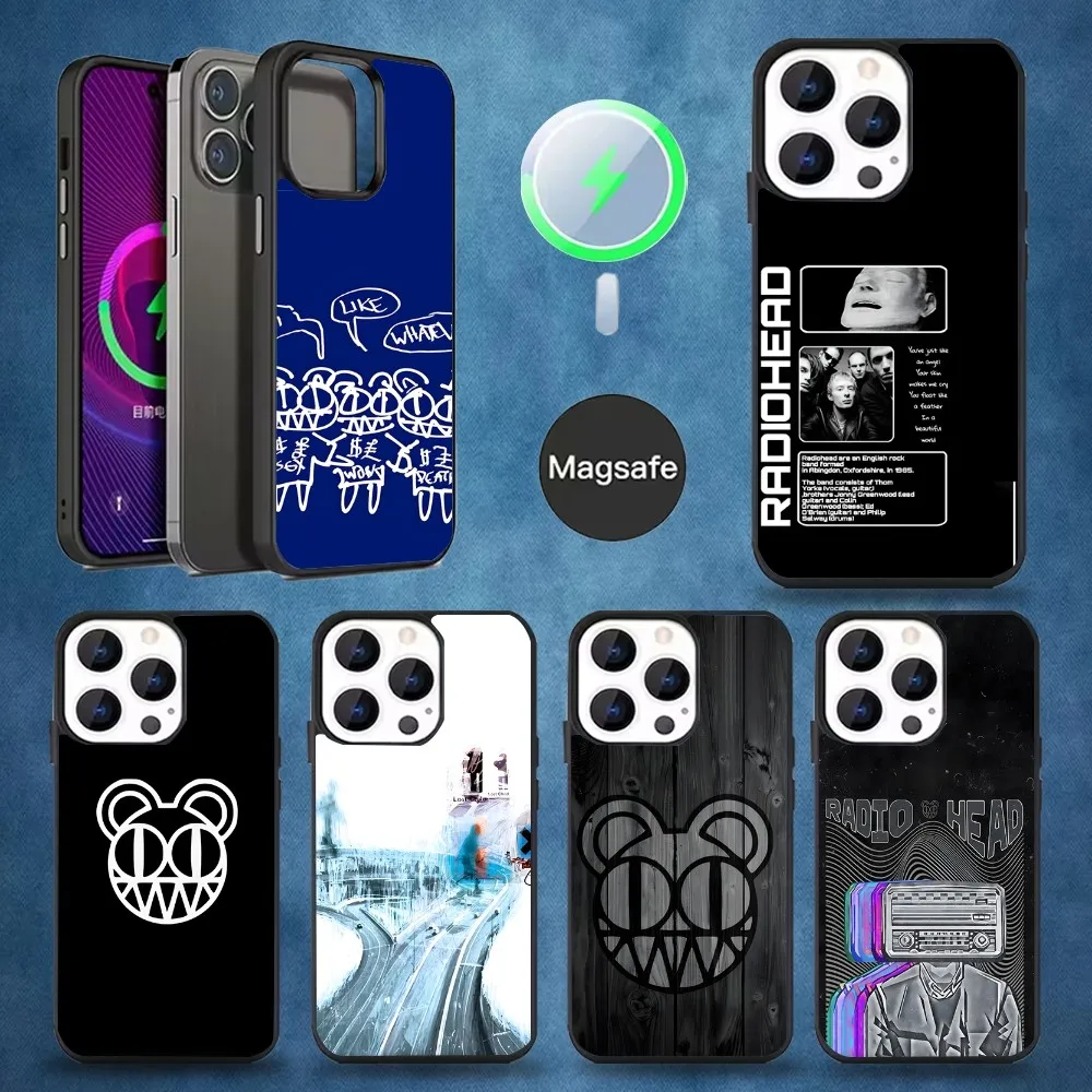 

R-Radiohead Phone Case For iPhone 16,15,14,13,12,11,Pro,Max,Plus,Mini,Magsafe,Magnetic Wireless Charging Case