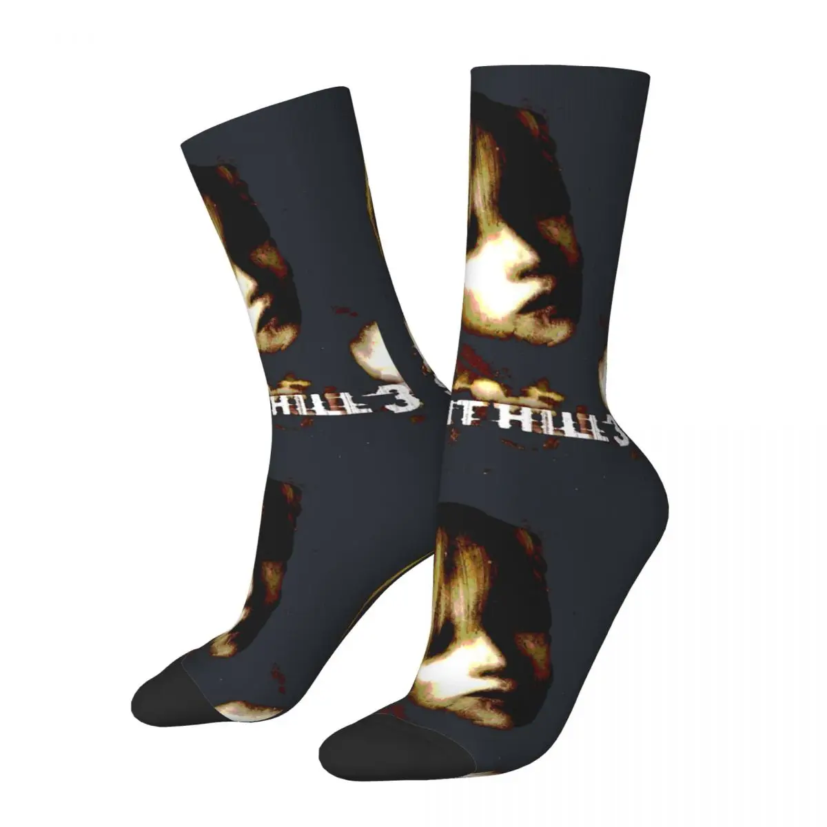 compression Silent Hill 3 Sock for Men Hip Hop s-silent hill Quality Pattern Printed Boys Crew Sock official-website tops fugees