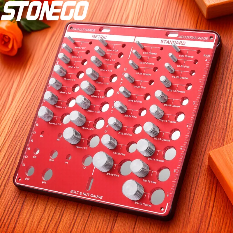 

Набор для проверки резьбы (42 шт.): 19 стандартных и 15 метрических размеров для определения резьбы от 6 до 3/4 дюйма и от 4 мм до 16 мм