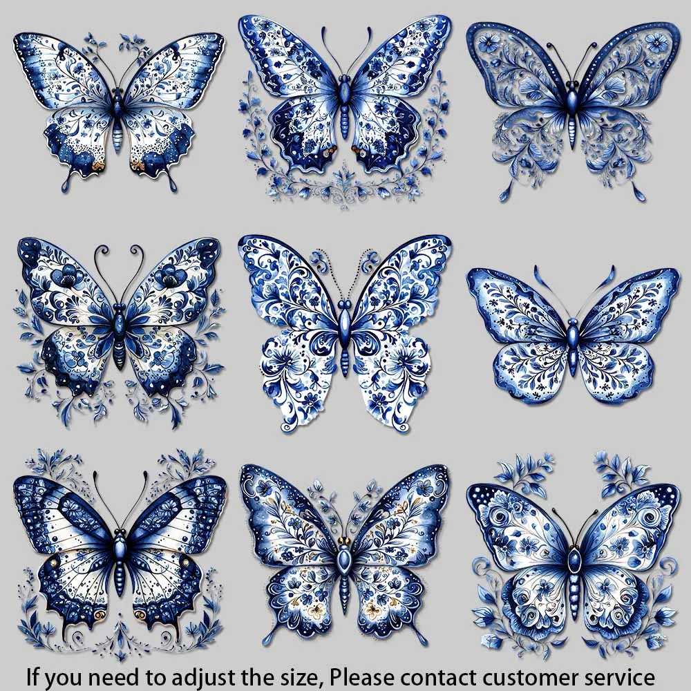 Intricate Butterfly Wing Graphic Elegant Butterfly Art Design TransfersThermal Transfer for Clothes DIY Decoration