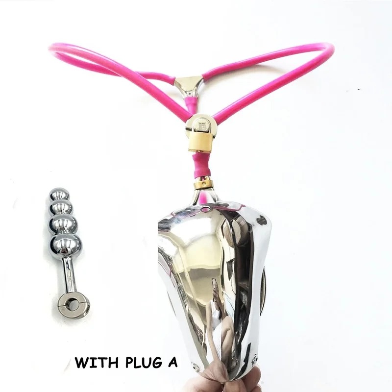 Stainless Steel Chastity Belt Invisible Pant Detachable 4/5 Balls Anal Plug Bird Cage Bondage BDSM Sex Toy for Men Adult Product