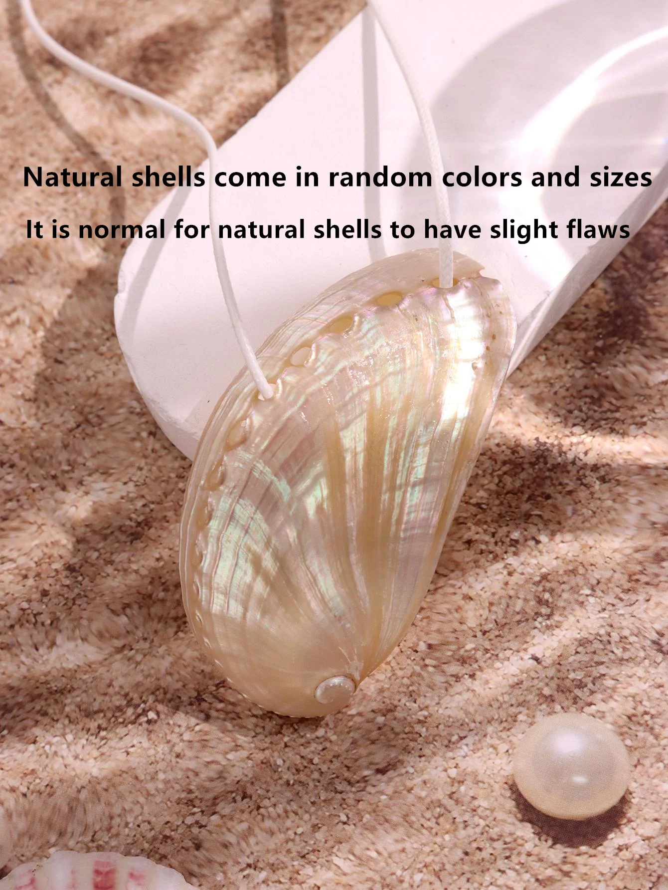 Exaggerated Natural Shell Collarbone Chain Charm Necklace Rope Chain Y2K Summer Beach Vacation Charms Jewelry For Women image 6