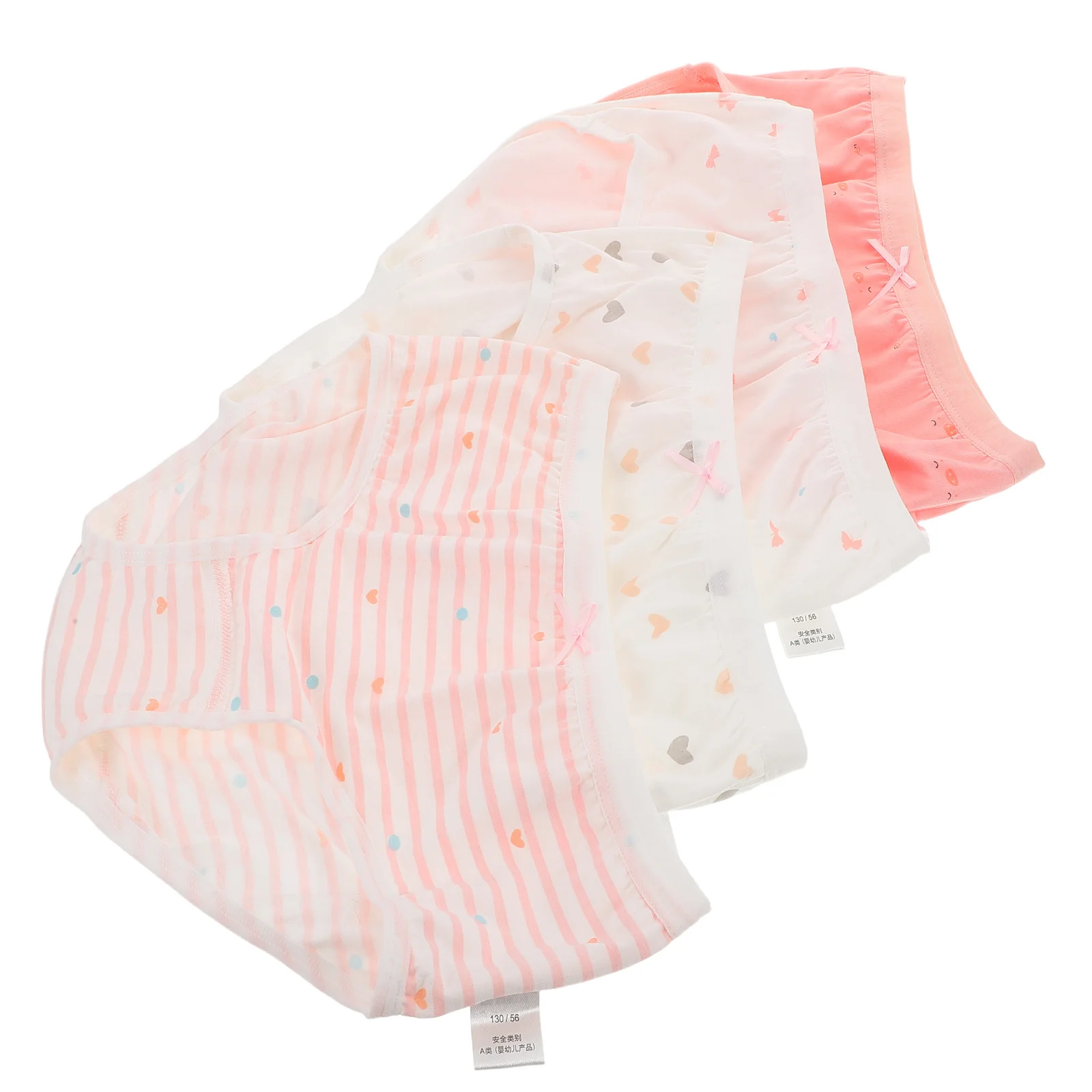 

4Pcs Girls Cotton Underwear Soft Comfortable Little Girls Underwear Cute Pattern Daily Wear Kids Cotton Briefs