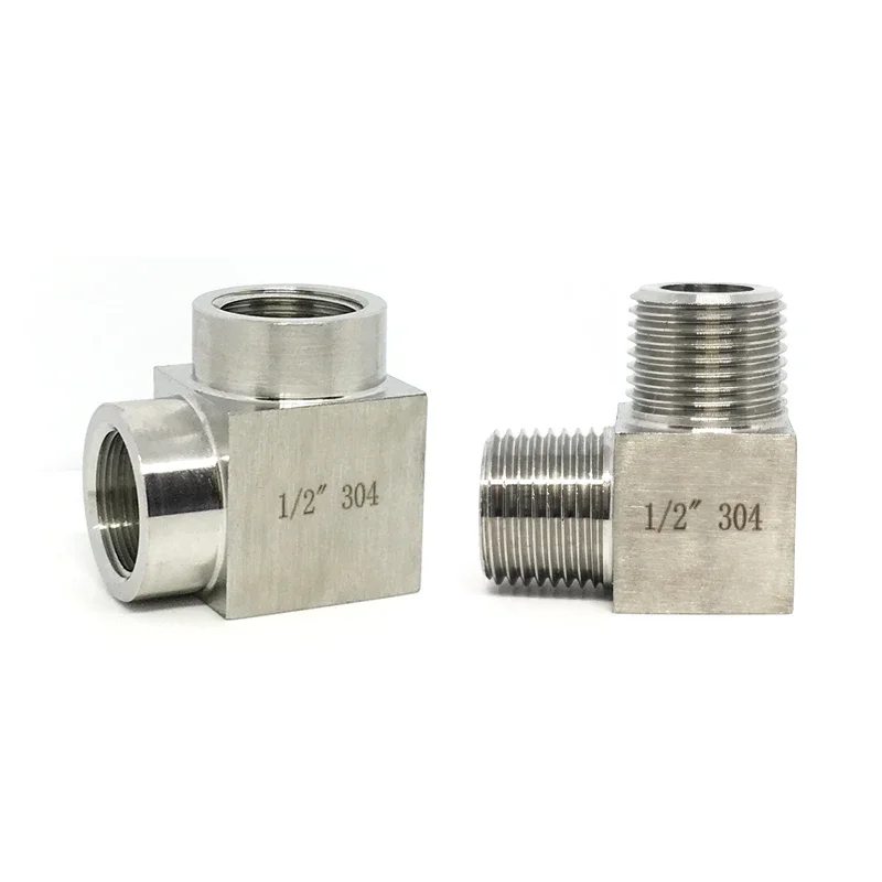 

High Presssue 1/8" 1/4" 3/8" 1/2" 3/4" 1" BSP NPT Female Male Elbow Angle 90 Degree Coupler 304 Stainless Pipe Fitting Water Gas