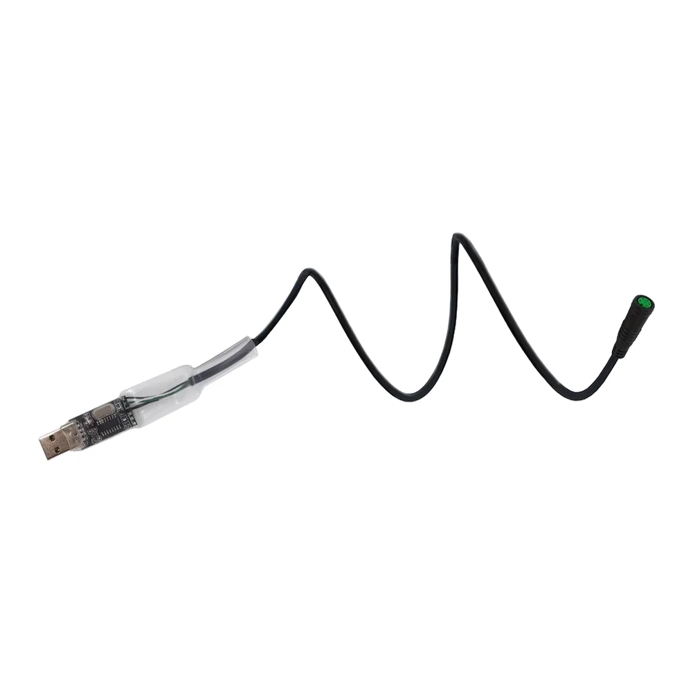 Mid-Drive Motor USB Programming Cable for Electric Bikes 58cm PVC Insulated USB 2.0 Cable with 5-Pin Interface