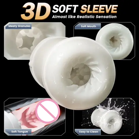 LCD Automatic 5IN1 Telescopic Sucking Licking Male Masturbator Cup Peniss Pump Heated Vagina Masturbation Adults sexx Toy for Men