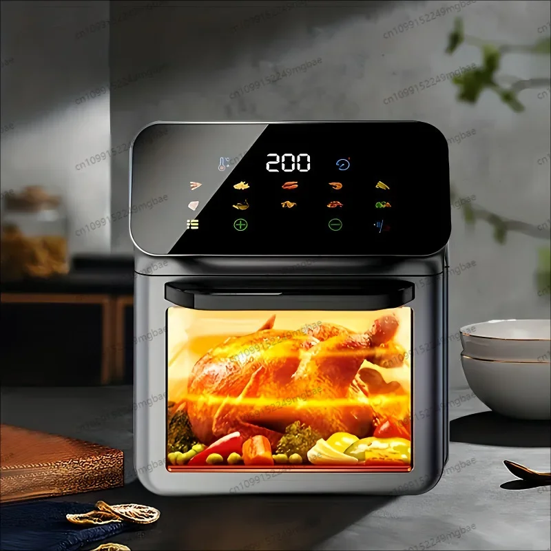 

12L Electric Air Fryer Large Capacity Convection Oven Deep Fryer Without Oil Kitchen 360°Baking Viewable Window Home Appliance