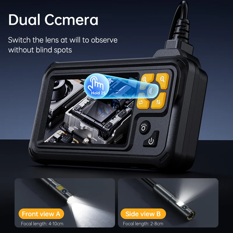 

KERUI Mini Camera with 4.3-inch Screen Single/Dual Lens Industrial Endoscope Camera for Pipeline Inspection, Vehicle Maintenance