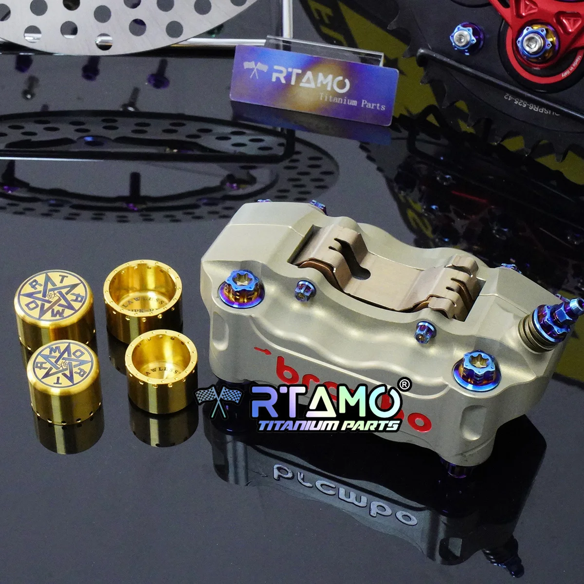 RTAMO Piston Titanium Gr5 untuk brombo M50 Stylema /M4.32 /GP4-RX/kaliper HPK