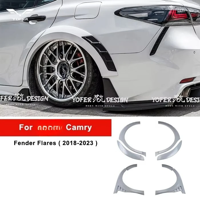 Yofer Sports Car Modified Universal Wheel Eyebrow Primer Decoration Fender Flares Wide Bodykit for  camry
