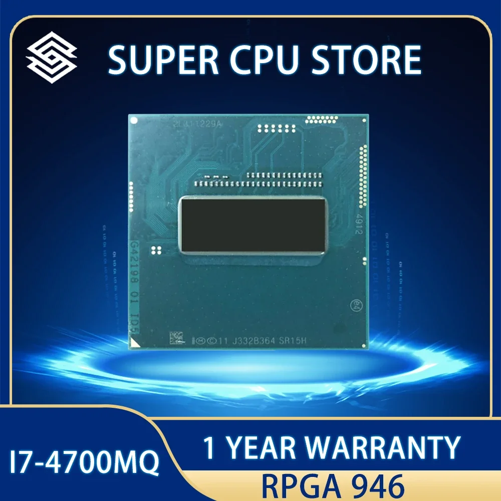 

Intel Core i7-4700MQ i7 4700MQ SR15H CPU Processor 6M 47W Socket G3 2.4 GHz Quad-Core Eight-Thread / rPGA946B