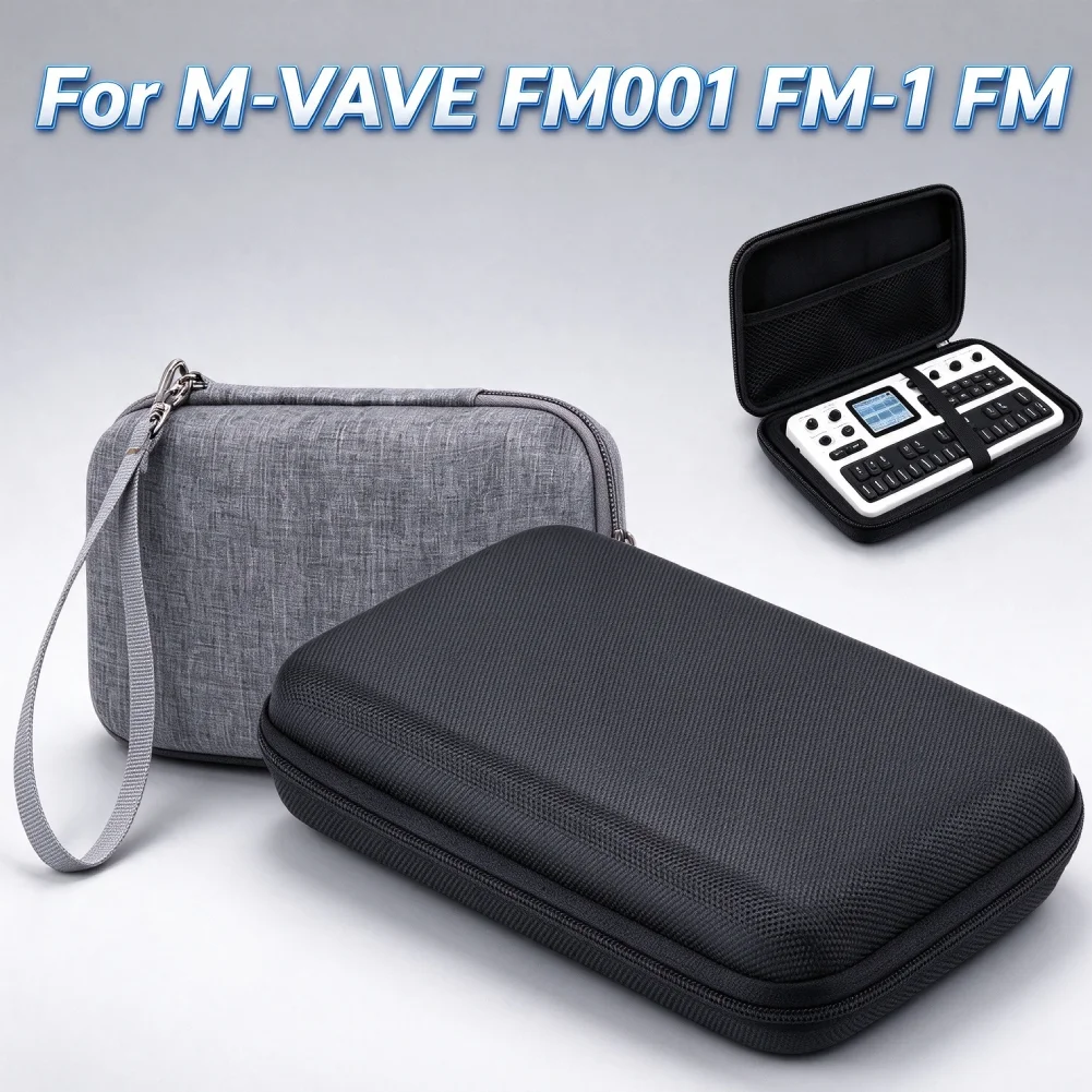 For M-VAVE FM-1 Synthesizer EVA Hard Protective Case Shockproof Oxford Cloth Travel Storage Bag Waterproof and Wear-Resistant