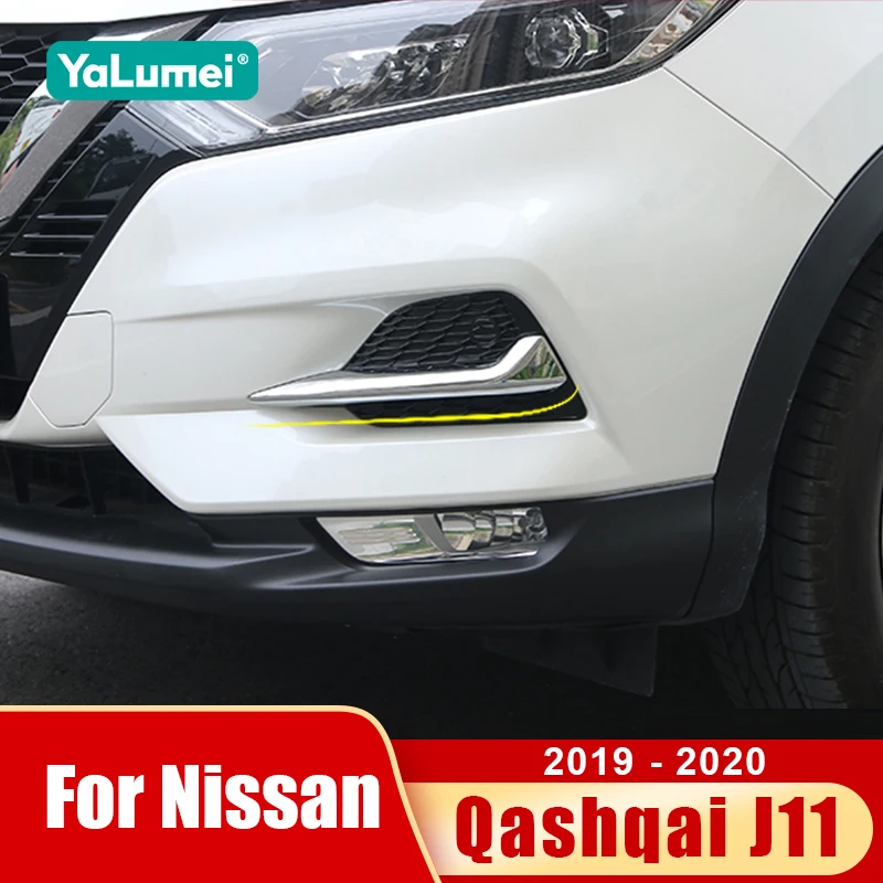 

For Nissan Qashqai J11 2019 2020 Car Front Rear Fog Light Decoration Cover Accessories