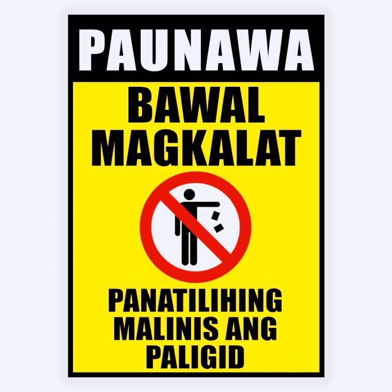 

Car sticker Bawal Magkalat Suitable for car bumpers and Windows 13cm PVC KK