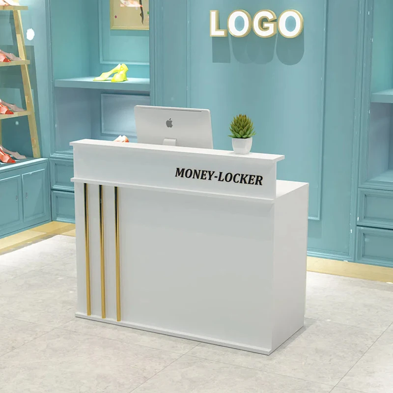 Cashier Simple Modern Small Bar Counter Reception Desk Beauty Institute Counter Welcome Desk Service Desk Company Front Desk