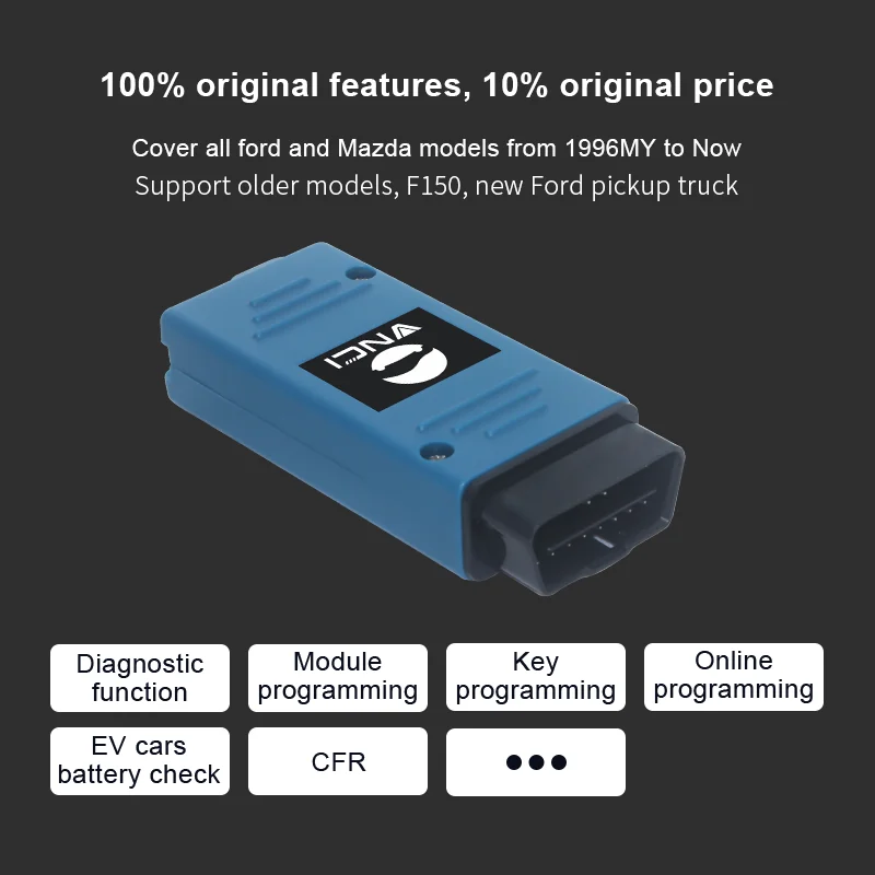 Scanner de diagnóstico VNCI VCM3 para novo For-d Ma-zda suporta CAN FD DoIP suporta 4 canais CAN BUS