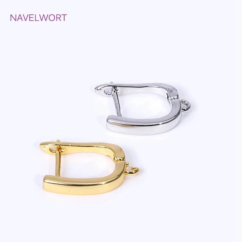 High Quality Ear wire 18K Gold Plated Brass Earring Hook Clasp,For Earring Making Findings,Accessories For Earrings