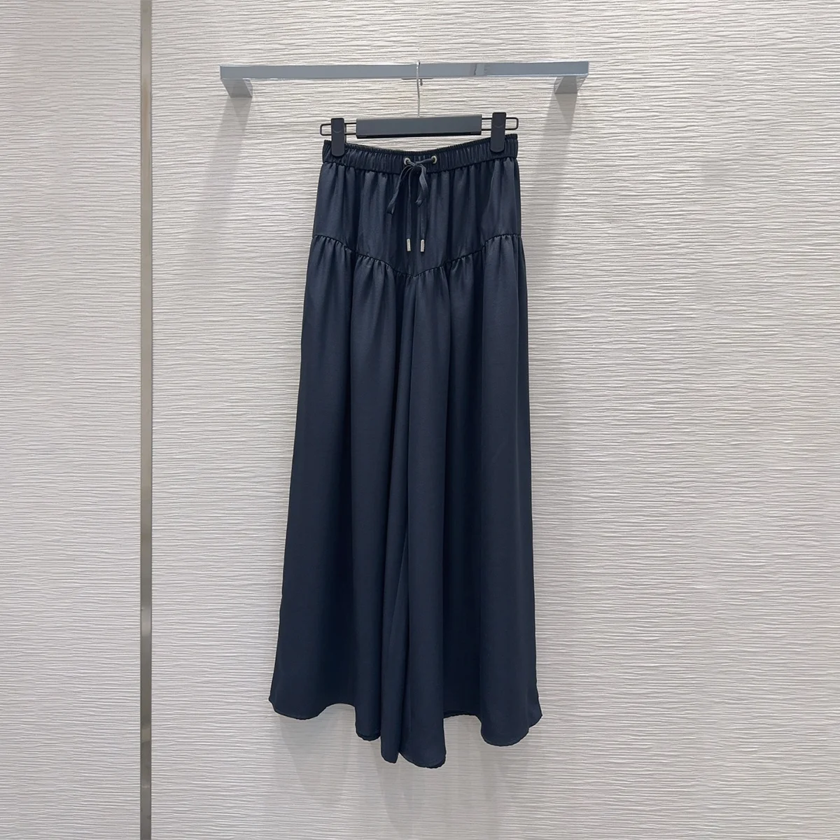 2026 high-quality women's drawstring splicing wide leg pants with large swing and loose wide leg pants--hb806