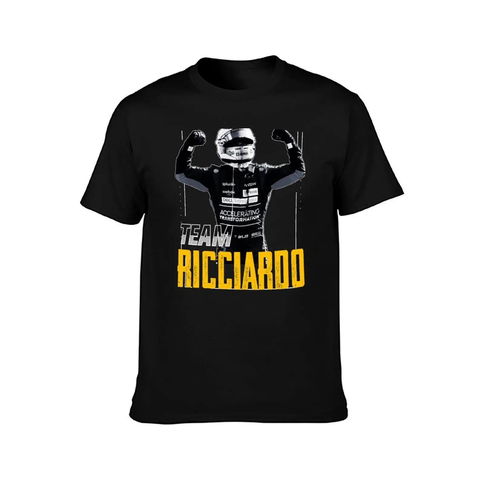 Ricciardo Helmet T-Shirt Soft Casual Short Sleeve Cotton Tee T-Shirt