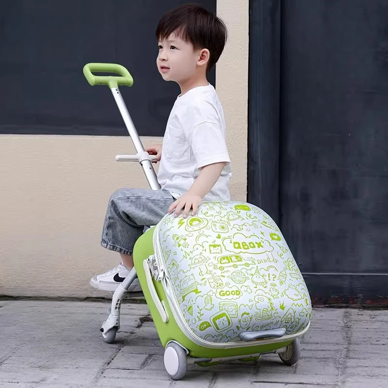 

Kids Luggage Can Sit To Ride Password Box Lazy Man Trolley Travel Bag Cute Cartoon Walking Artifact Boarding Suitcase for Kids