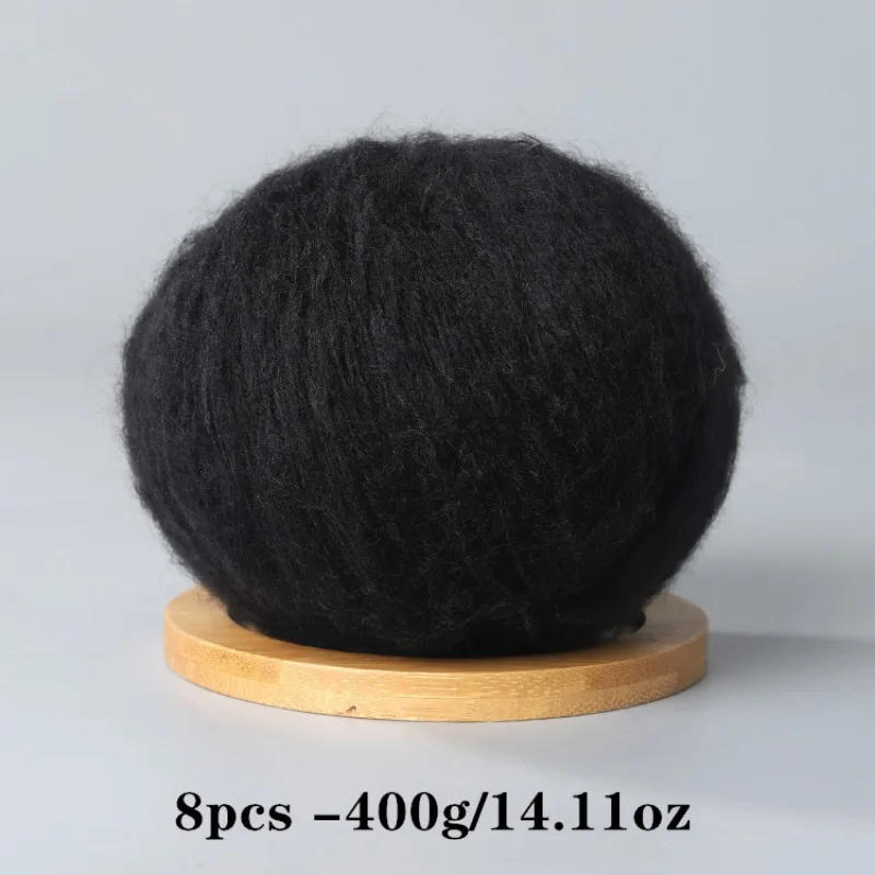 8 Stück 400 g Mohair-Garn zum Häkeln und Stricken, DIY-Haustierspielzeug, DIY-Handwerk, weich, bequem, hautfreundlich, Frühling und Sommer