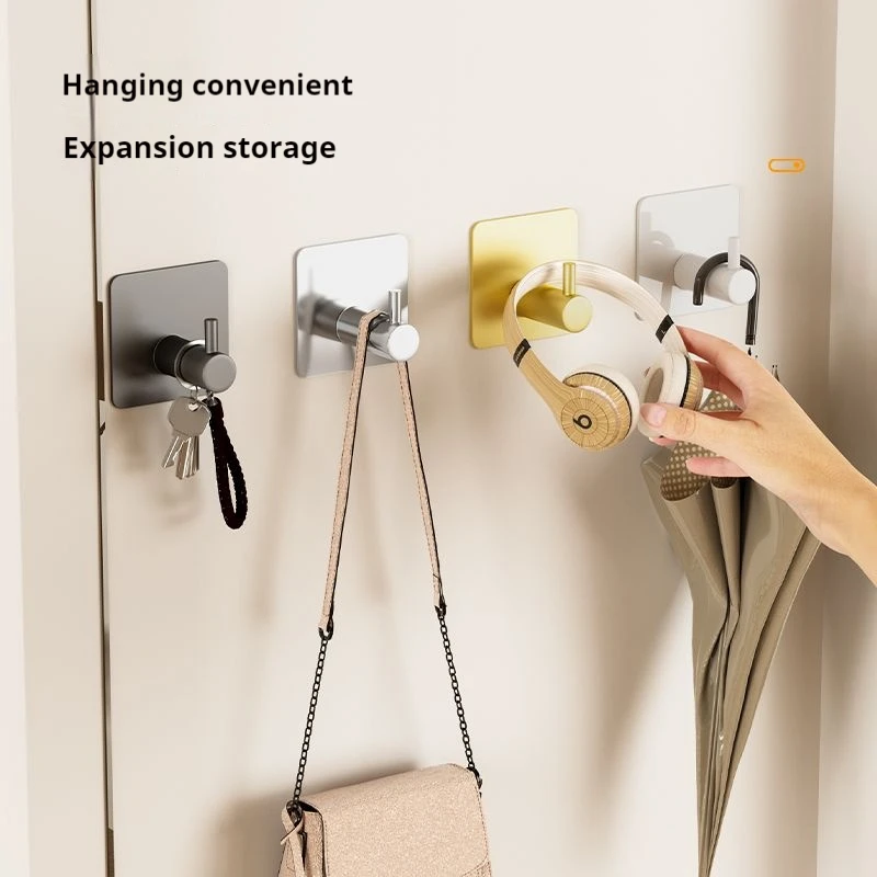 

Installation of hole free adhesive wall hooks for bathroom and kitchen, door key cloth jacket, bathrobe hanger, kitchen hook han