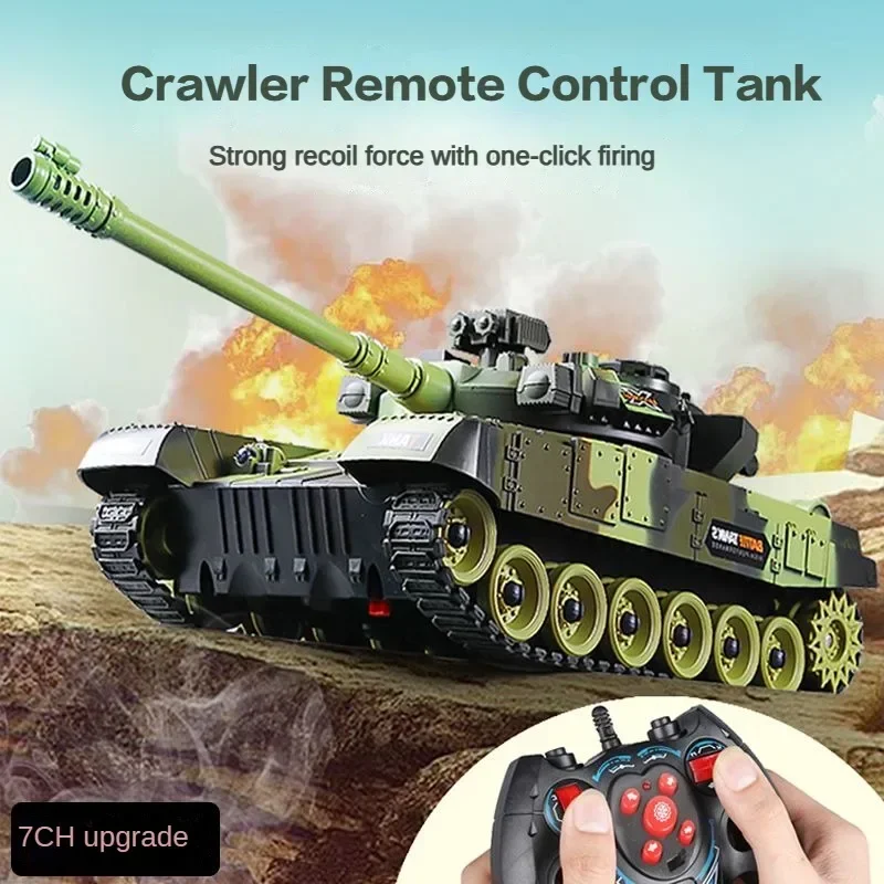 

RC Tank Military War Battle United States M1 Leopard 2 Remote Control Toy Car Tactical Model Electronic Toys for Boys Children