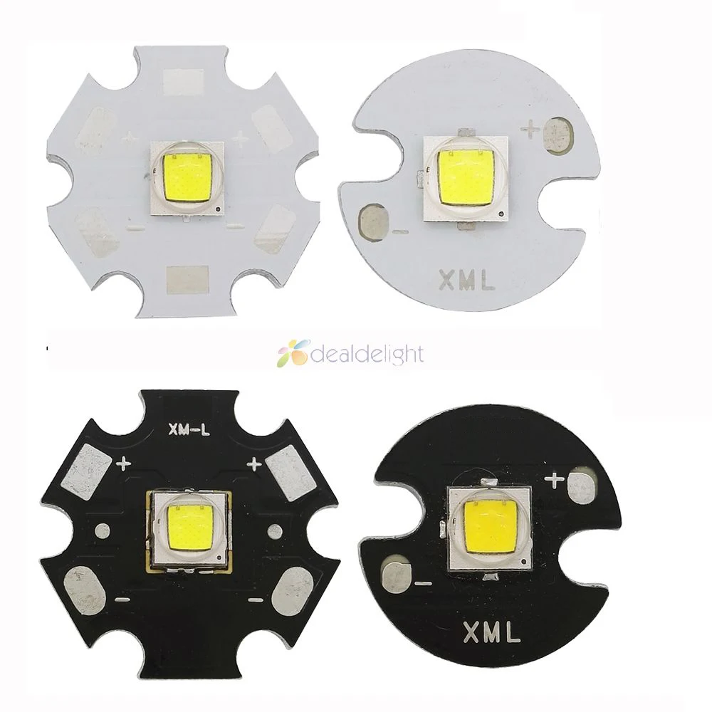 Original XML2 T6 High Power LED Emitter Cool White Neutral White Warm White On 12mm 14mm 16mm 20mm Black / White / Copper PCB