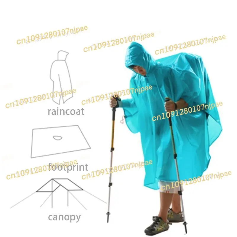 

3F UL GEAR 3 in 1 Multifunction Poncho Raincoat For Hiking Fishing Mountaineering Coated Silicon Outdoor Sleeveless Tent Canopy