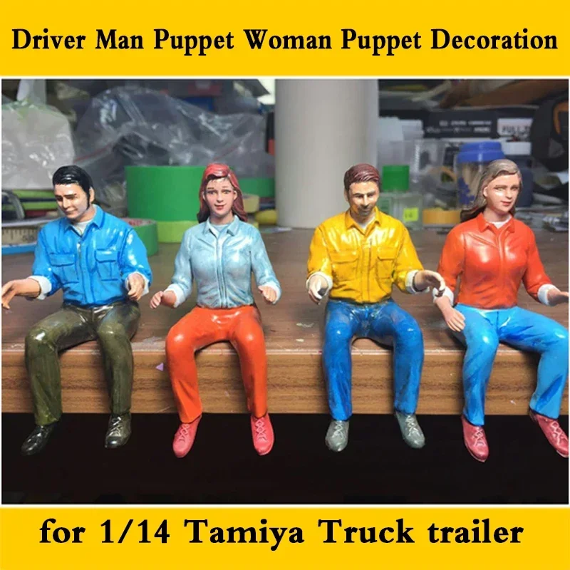 Simulation Driver Doll for 1/14 Tamiya RC Truck SCANIA R730 R470 R620 VOLVO 3363 1851 MAN TGX