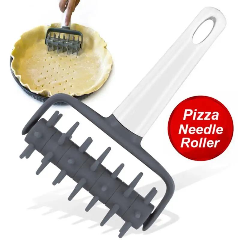 2024 Pizza Roller Pin Pizza Cookies Baking Plastic Dough Roller Pastry Pie Needle Wheels Cutter Sewing Machine Bread Hole Punch