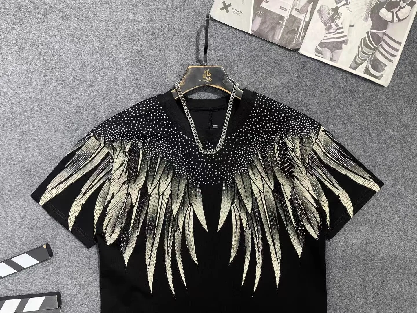 L-4XL Plus Size Tops Strass Grafische T-shirt Vrouwen Zomer Korte Mouw Oversized T-shirt Katoen Dameskleding Ropa De Mujer