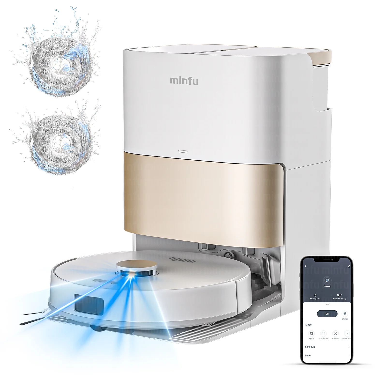 

All In One Multifunctional Automatic Cleaning Robot Home Lidar Laser Wifi Sweeping Wet Dry Mopping Vacuum Robot For Household
