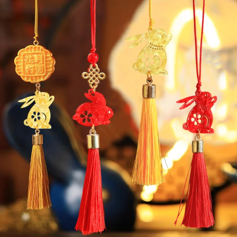 Chinese Mid-Autumn Festival Hanging Pendants Cute Rabbit Pendants Ornaments Guest Gift Chinese Style Mid-Autumn Festival Decor