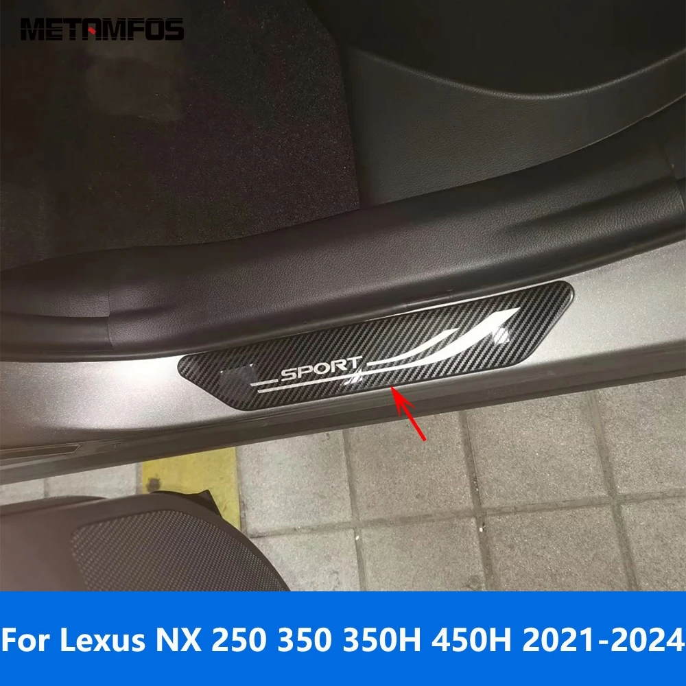 For Lexus NX 250 350 350H 450H 2021-2023 2024 Exterior Door Sill Scuff Plate Welcome Pedal Entry Guard Accessories Car Styling