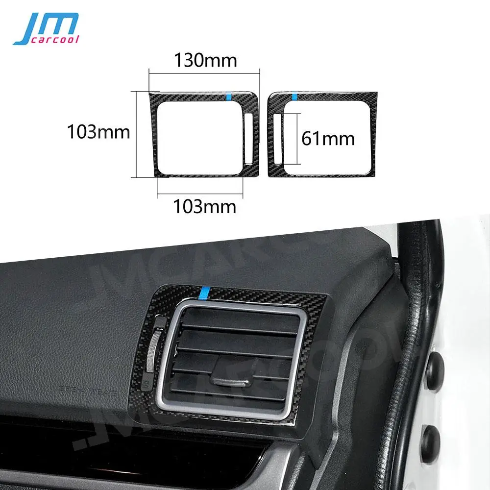 

2 PCS Car Dashboard Air Conditioner Outlet Vent Carbon Fiber Trim Frame Cover Stickers For Subaru Forester 2016-2018 Car Styling