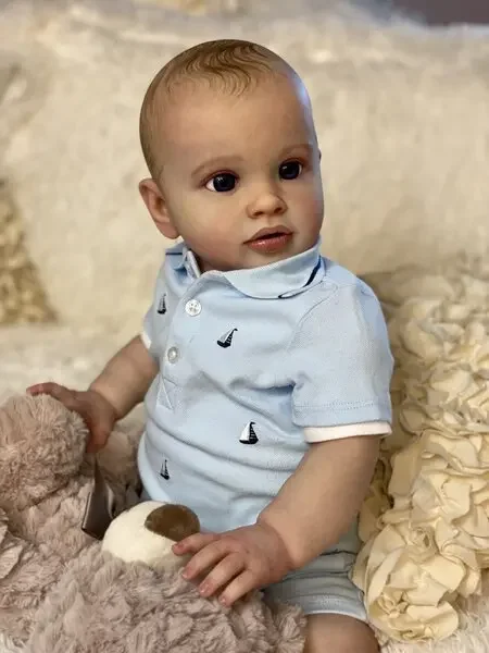 DLS Custom Made 26inch Reborn Baby Pippa Boy Painted Hair Already Finished Doll