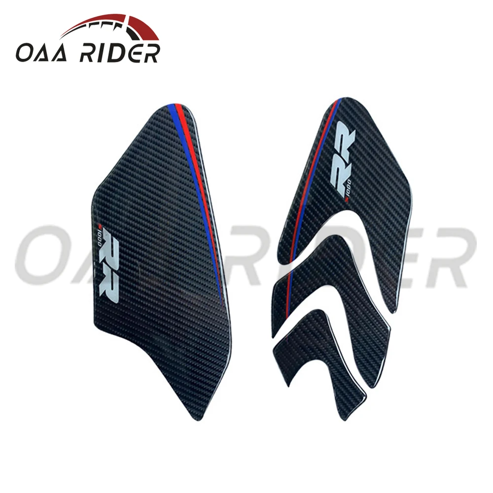 3D Carbon Fiber Sticker Decal Tank Pad Cover Cas Fuel Cap Body Side Grip For BMW S1000RR HP4 2009 2010 2011 2012 2013 2014 2015