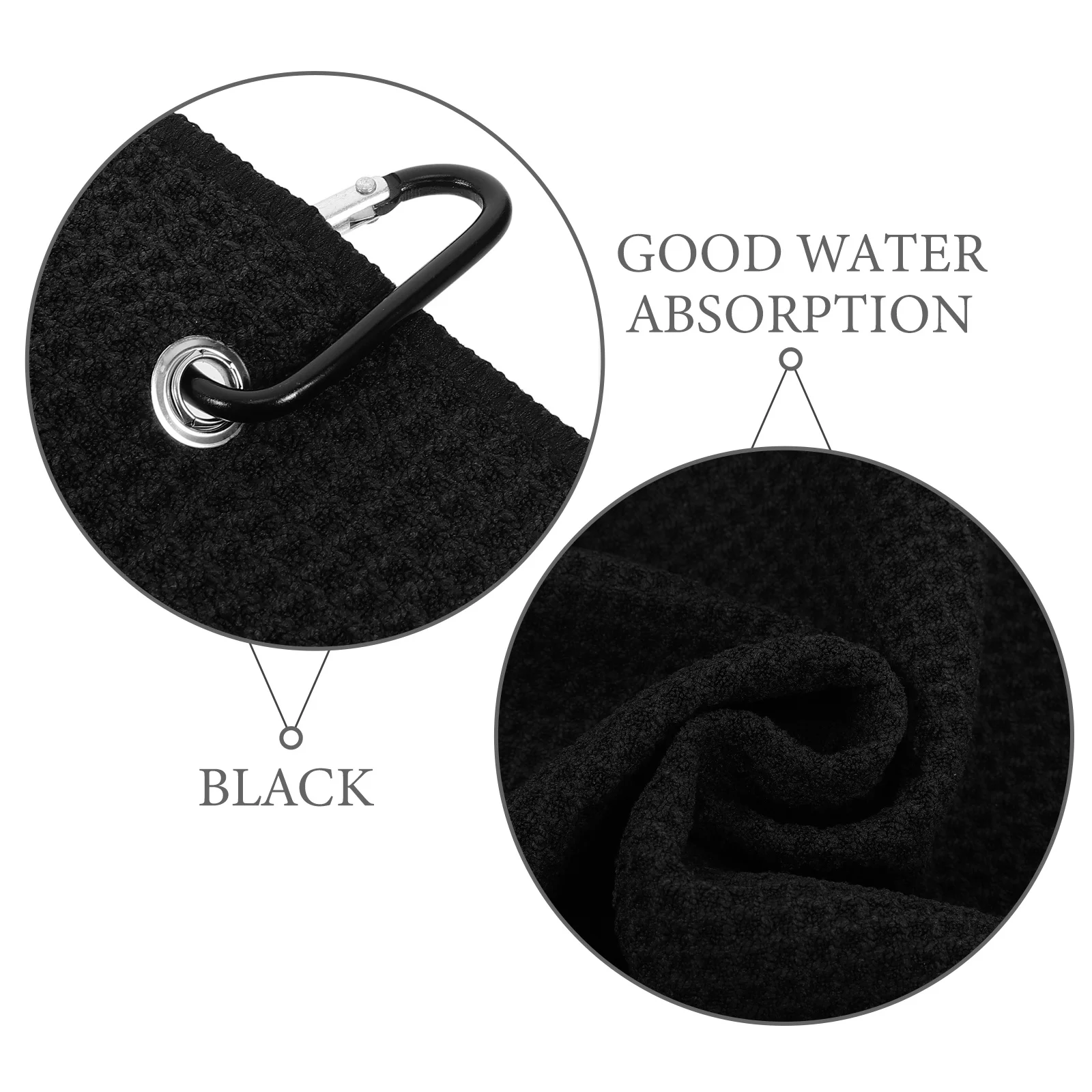 

Golf Wiping Towel High Durability Microfiber Portable Magnetic Buckle Easy Ball Cleaner Outdoor Sports Accessory