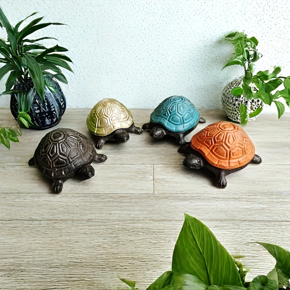 Cast Iron Turtle Key Organizer, Outdoor Decorative Turtle Ornament, Home Decor, Patio/Lawn Decoration