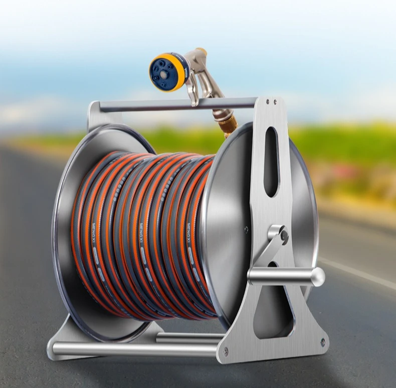 2025 جودة متفوقة الزراعة رذاذ الري المعادن دليل خرطوم بكرة المنزلية ارتفاع ضغط سقي وغسيل السيارات