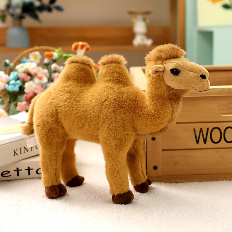 Simulation Standing Camel Plush Toys Soft Stuffed Steric Camel Toys For Children Creative Decor For Bookcase/Car Funny Gift