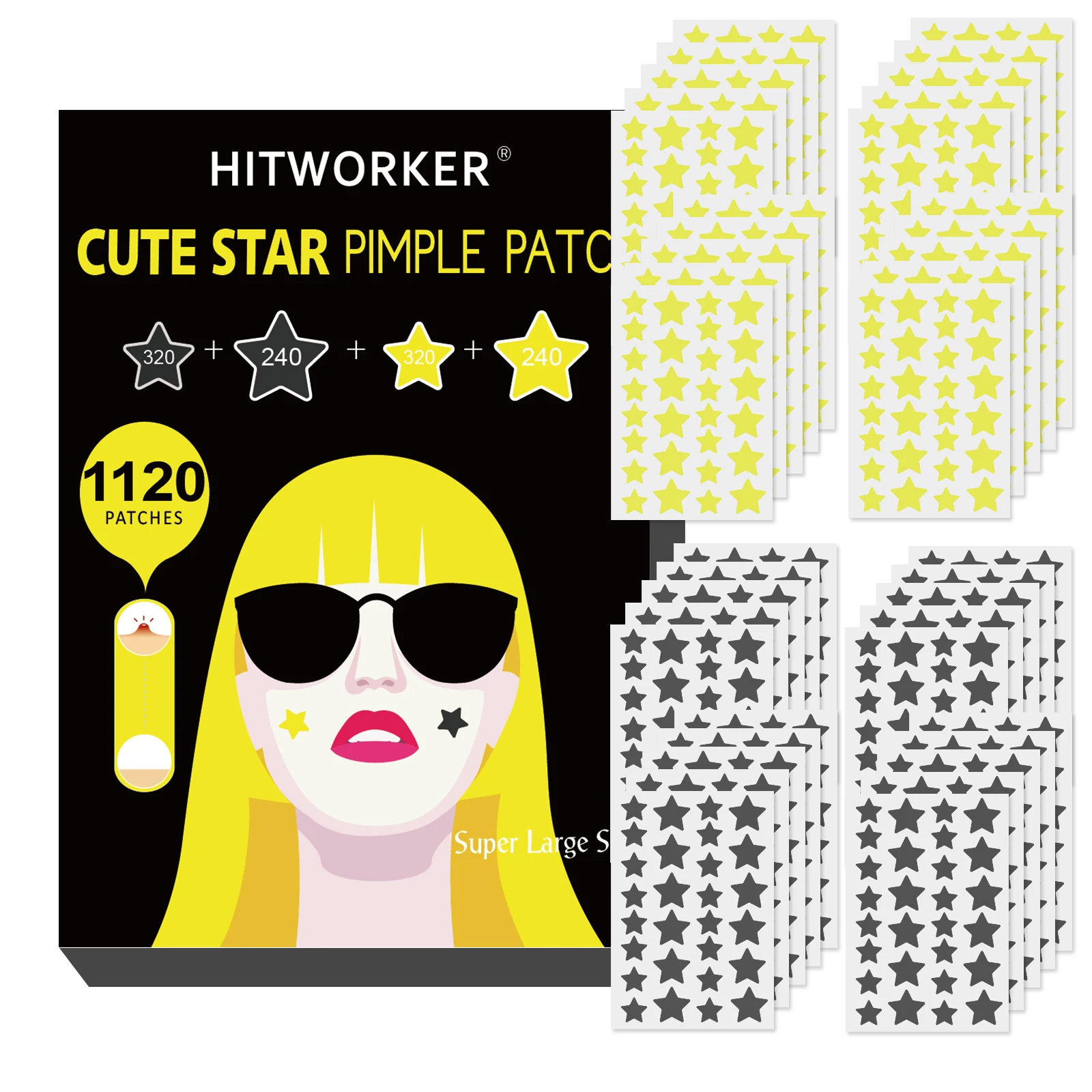 رقعة حب الشباب الغروانية المائية غير المرئية المقاومة للماء لتنظيف الوجه، ملحقات أداة جوهر مناسبة لجميع أنواع البشرة #1