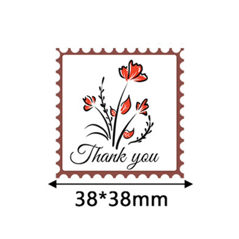 50-500Pcs 3.8cm Flowers Thank You Stickers Labels for Small Business Christmas Gift Packing Wedding Envelope Seal