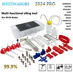 SHIZIWANGRI 2024 Pro Bicycle Hydraulic Disc Brake Oil Bleed Kit For ,SRAM, SHIMANO,Avid,Series MTB Road Bike Brake Repair Tools