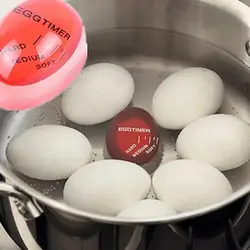 Essential Egg Thermometer Smooth Surface Boiled Egg Color Changing Indicator Reusable Silicone Egg Timer Home Use
