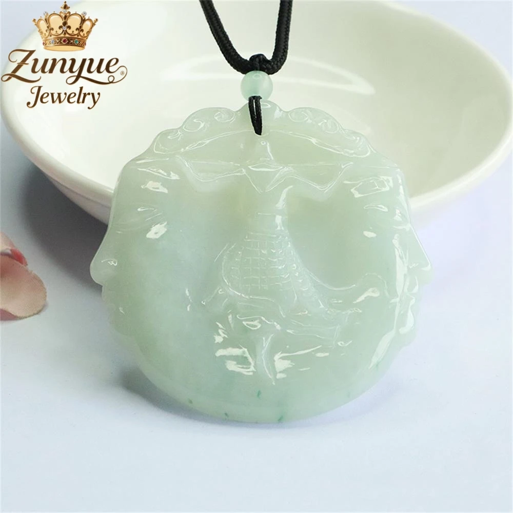

Natural Myanmar Cargo Jadeite Great Saint Pendant Luxury Quality Jewelry Fashion Jewelry Exquisite Elegant Charms Popular Gift